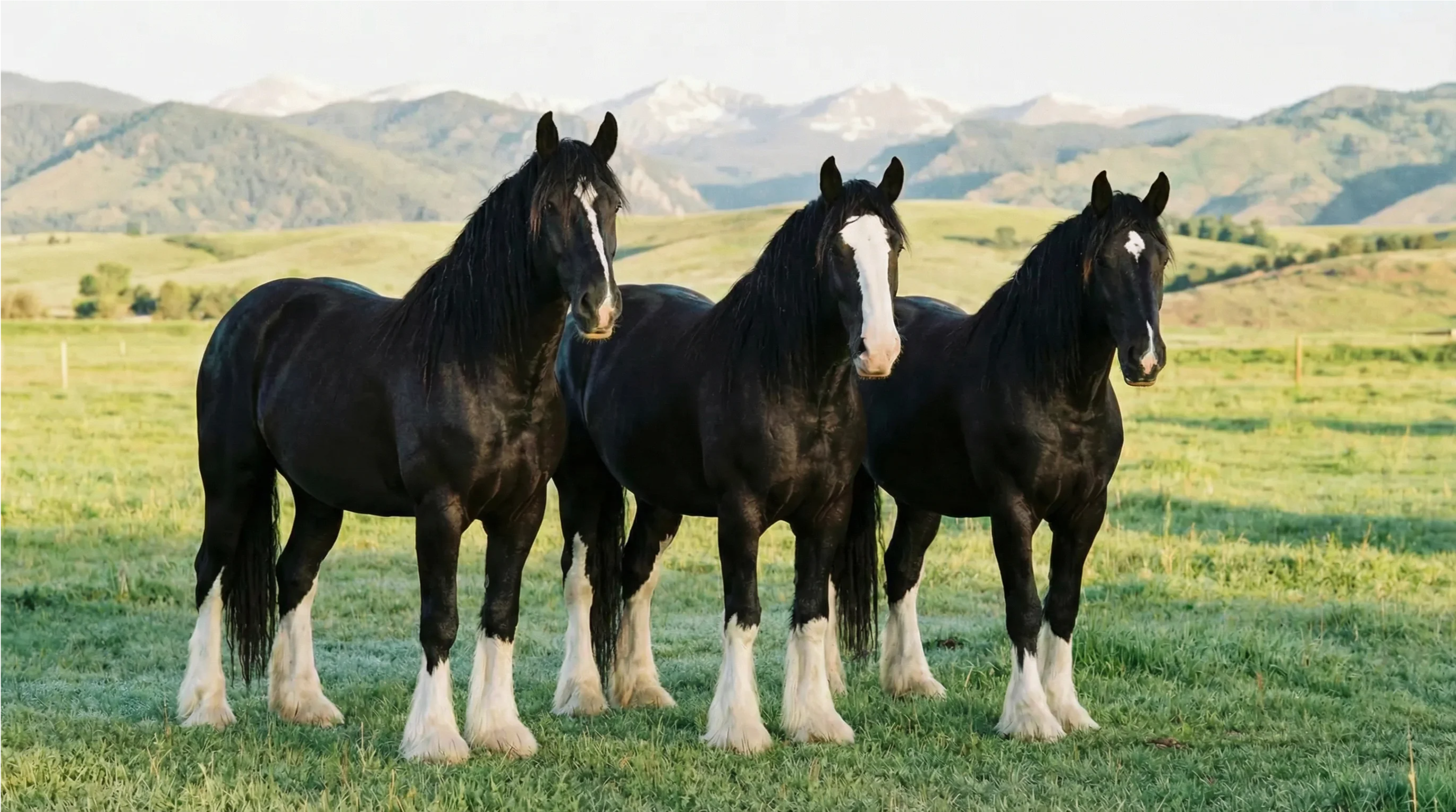 Shire horses at Meadowlark Ranch